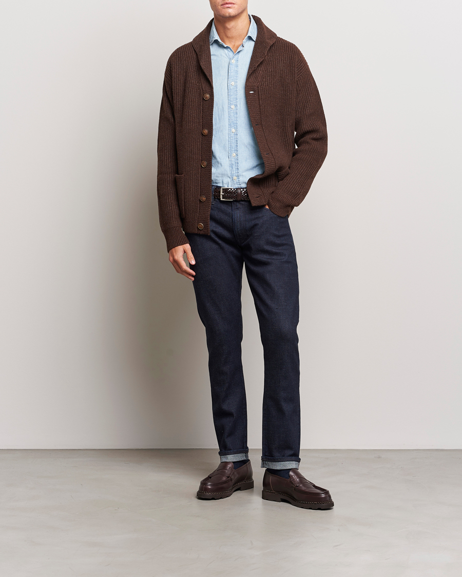 Hombres | Jerséis y prendas de punto | Polo Ralph Lauren | Wool Knitted Sweater Bear Brown Heather