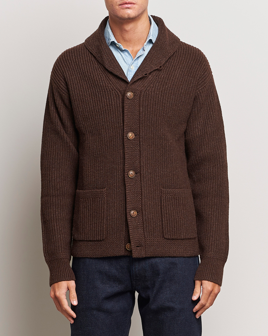 Hombres | Jerséis y prendas de punto | Polo Ralph Lauren | Wool Knitted Sweater Bear Brown Heather