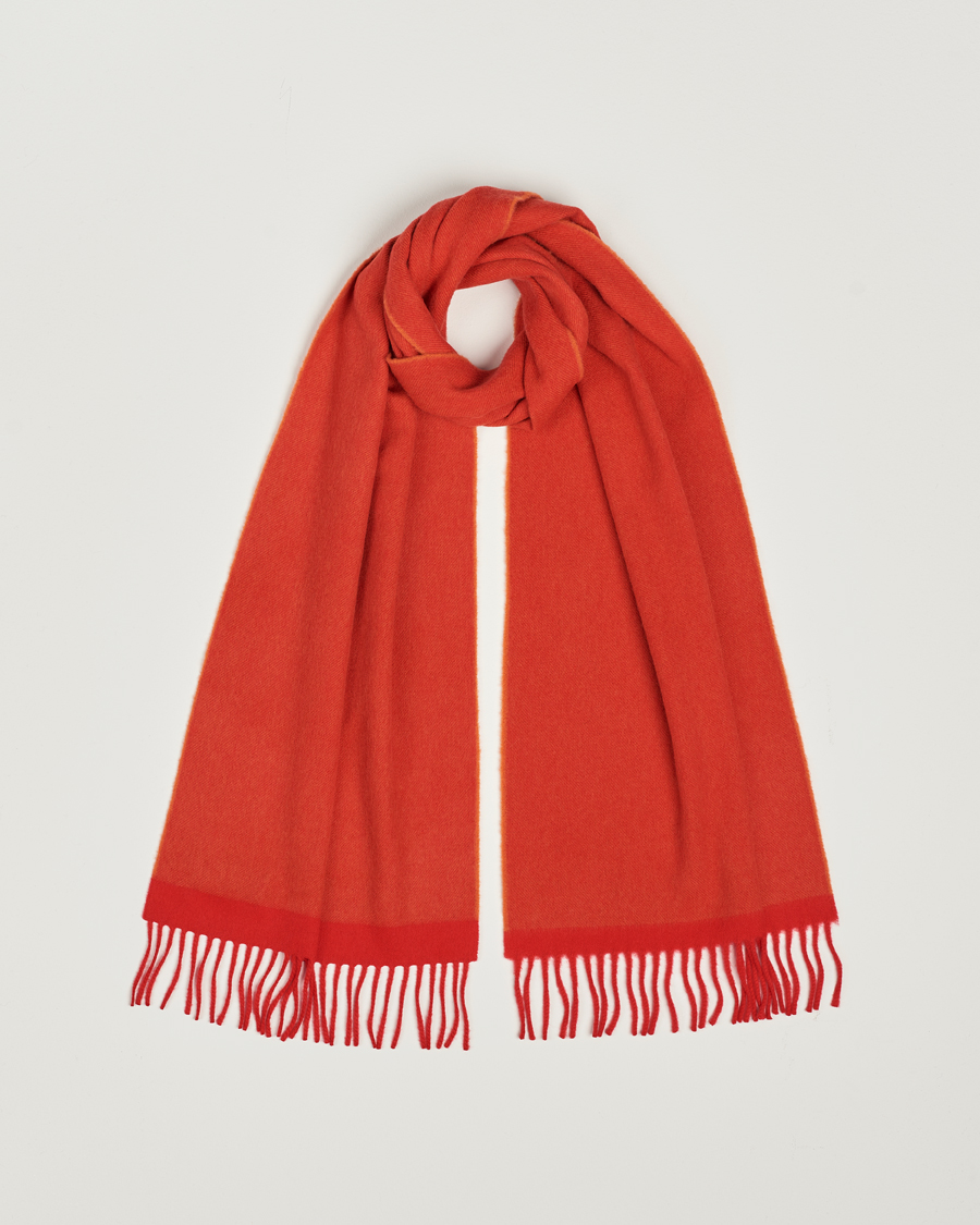 Hombres | Begg & Co Solid Board Wool/Cashmere Scarf Berry Military | Begg & Co | Solid Board Wool/Cashmere Scarf Berry Military