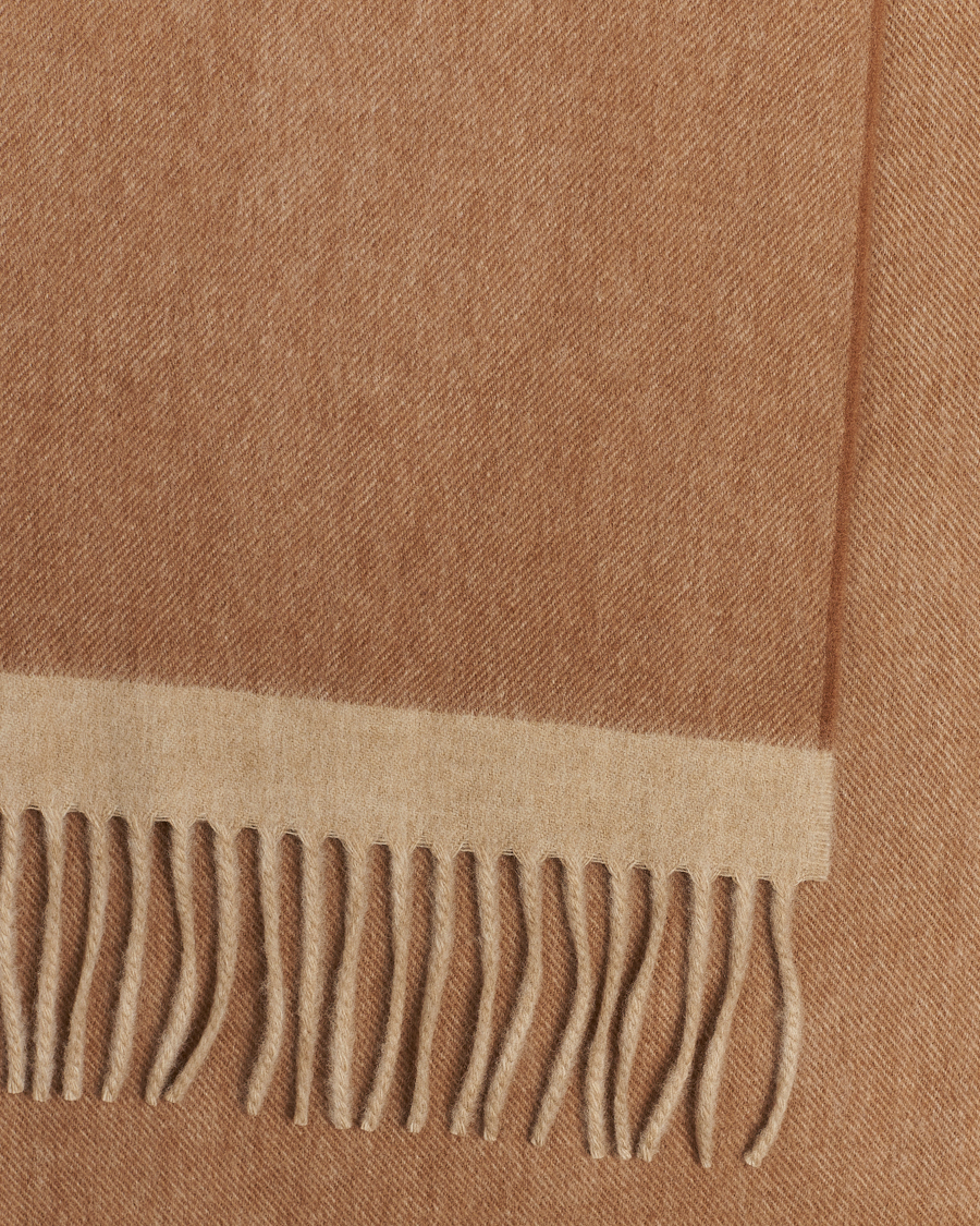 Hombres | Begg & Co Solid Board Wool/Cashmere Scarf Warm Natural | Begg & Co | Solid Board Wool/Cashmere Scarf Warm Natural