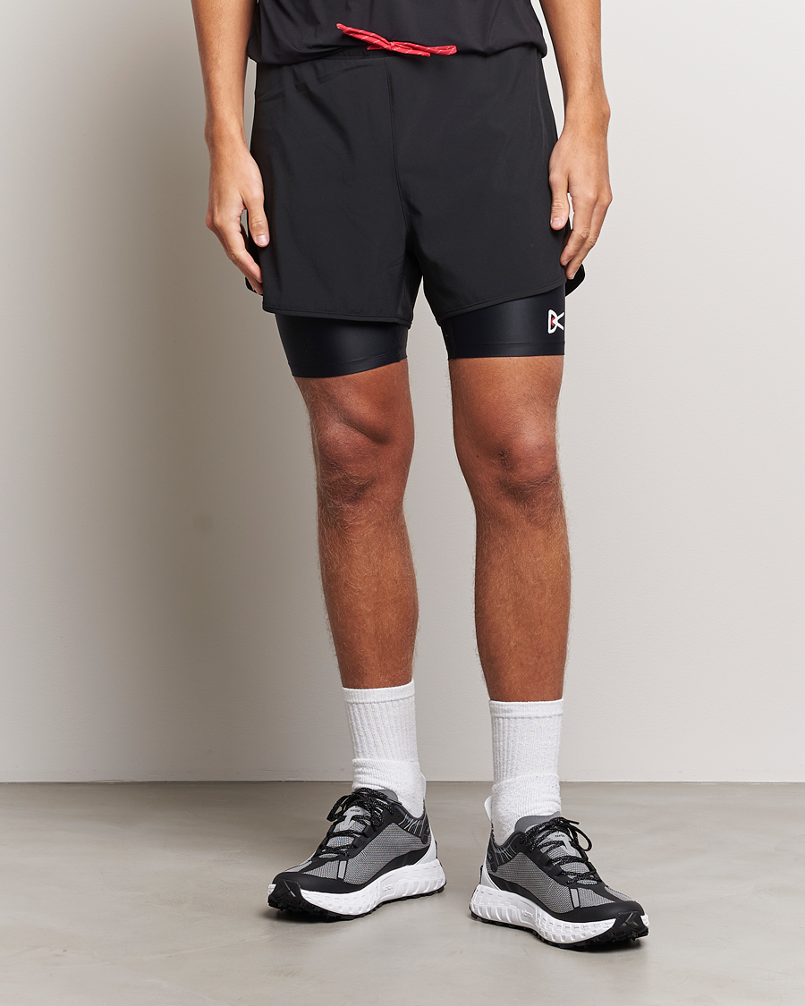 Hombres | Pantalones cortos | District Vision | Layered Pocketed Trail Shorts Black