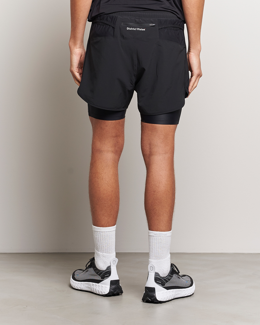 Hombres | Pantalones cortos | District Vision | Layered Pocketed Trail Shorts Black