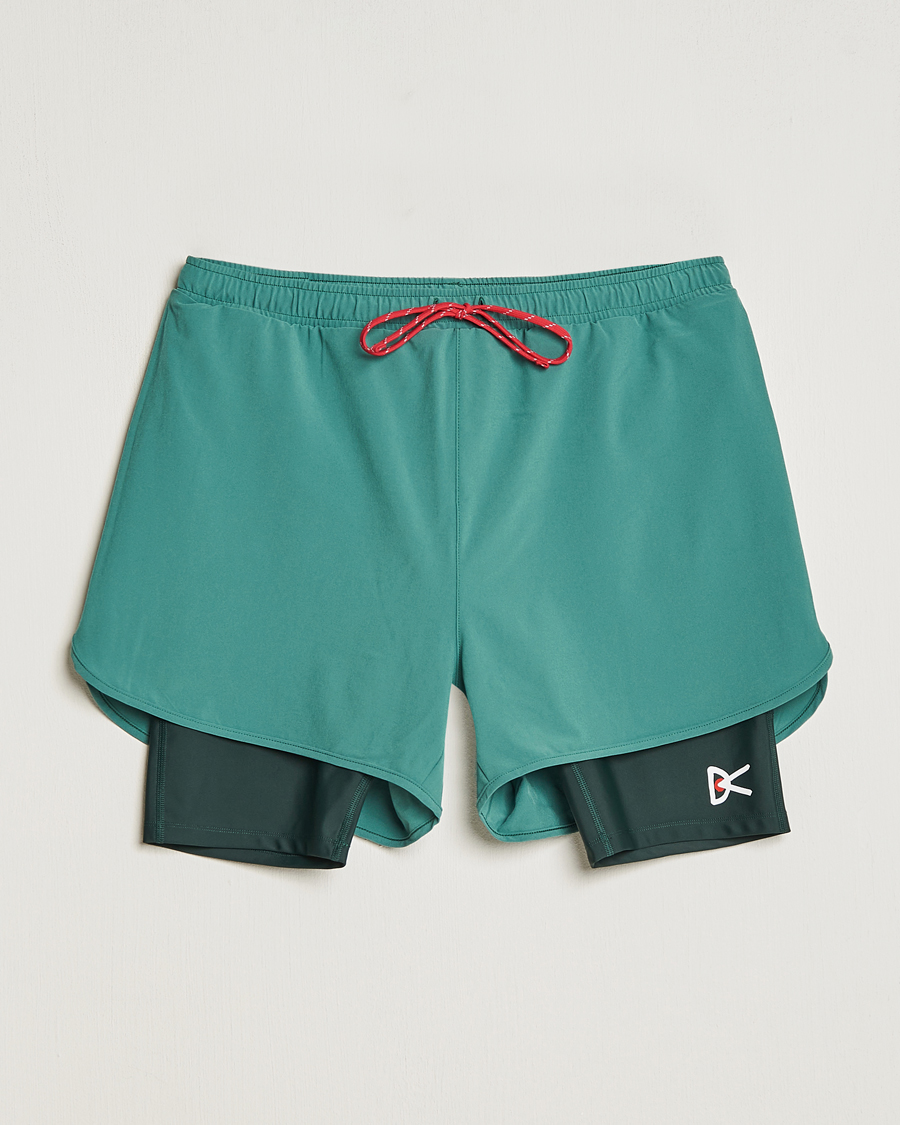 Hombres | Pantalones cortos | District Vision | Layered Pocketed Trail Shorts Pine