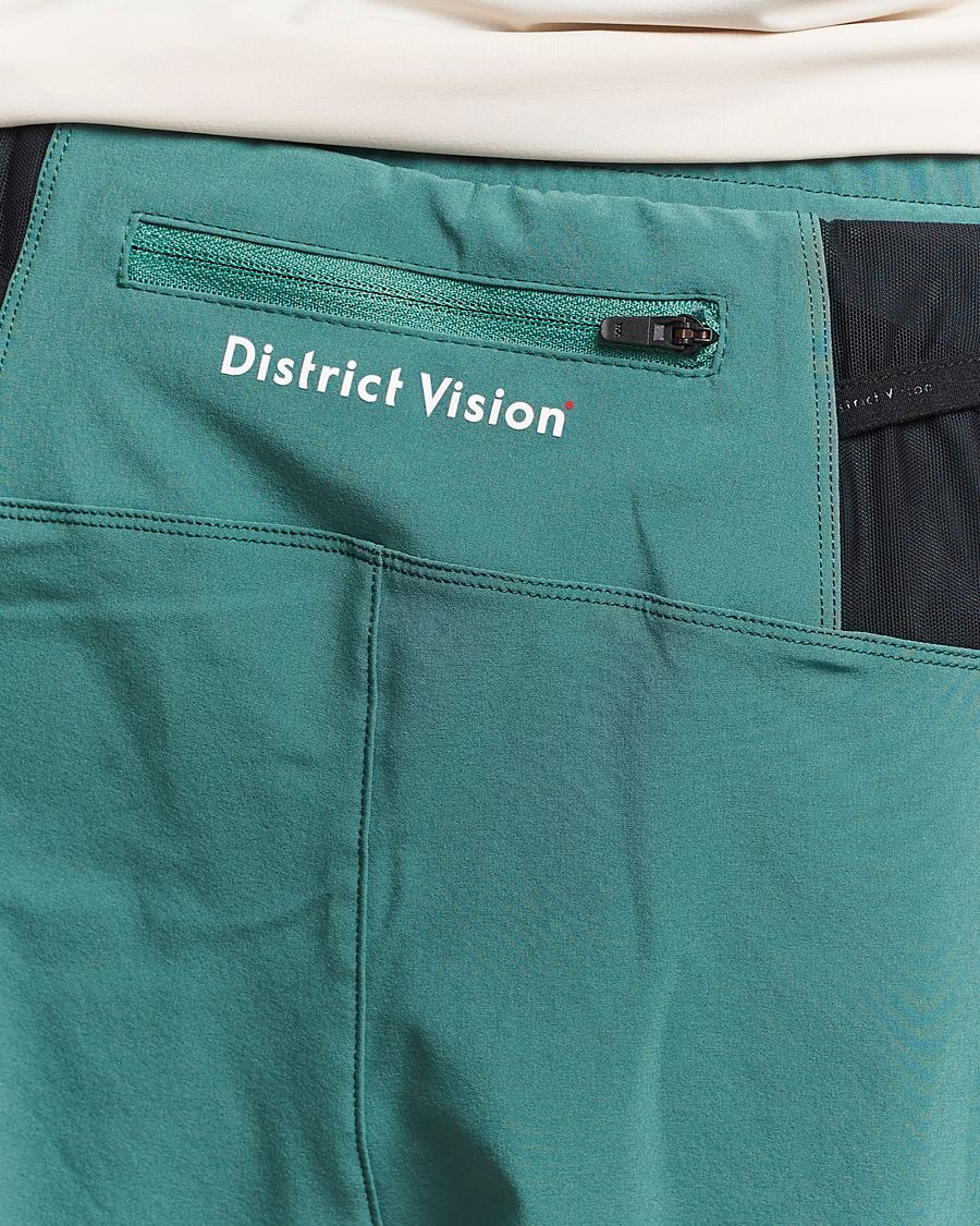 Hombres | Pantalones cortos | District Vision | Layered Pocketed Trail Shorts Pine