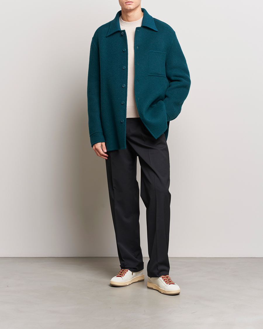 Hombres | Camisas | Lanvin | Wool/Mohair Overshirt Dragon