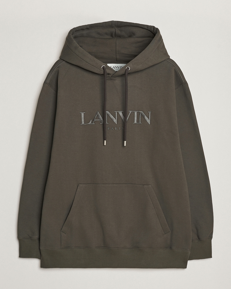 Hombres | Jerséis y prendas de punto | Lanvin | Oversized Logo Hoodie Loden
