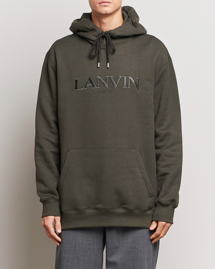 Hombres | Jerséis y prendas de punto | Lanvin | Oversized Logo Hoodie Loden
