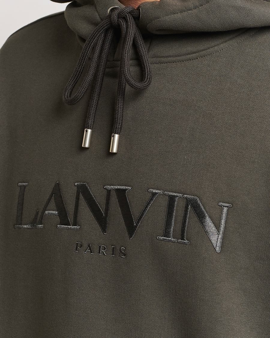Hombres | Jerséis y prendas de punto | Lanvin | Oversized Logo Hoodie Loden