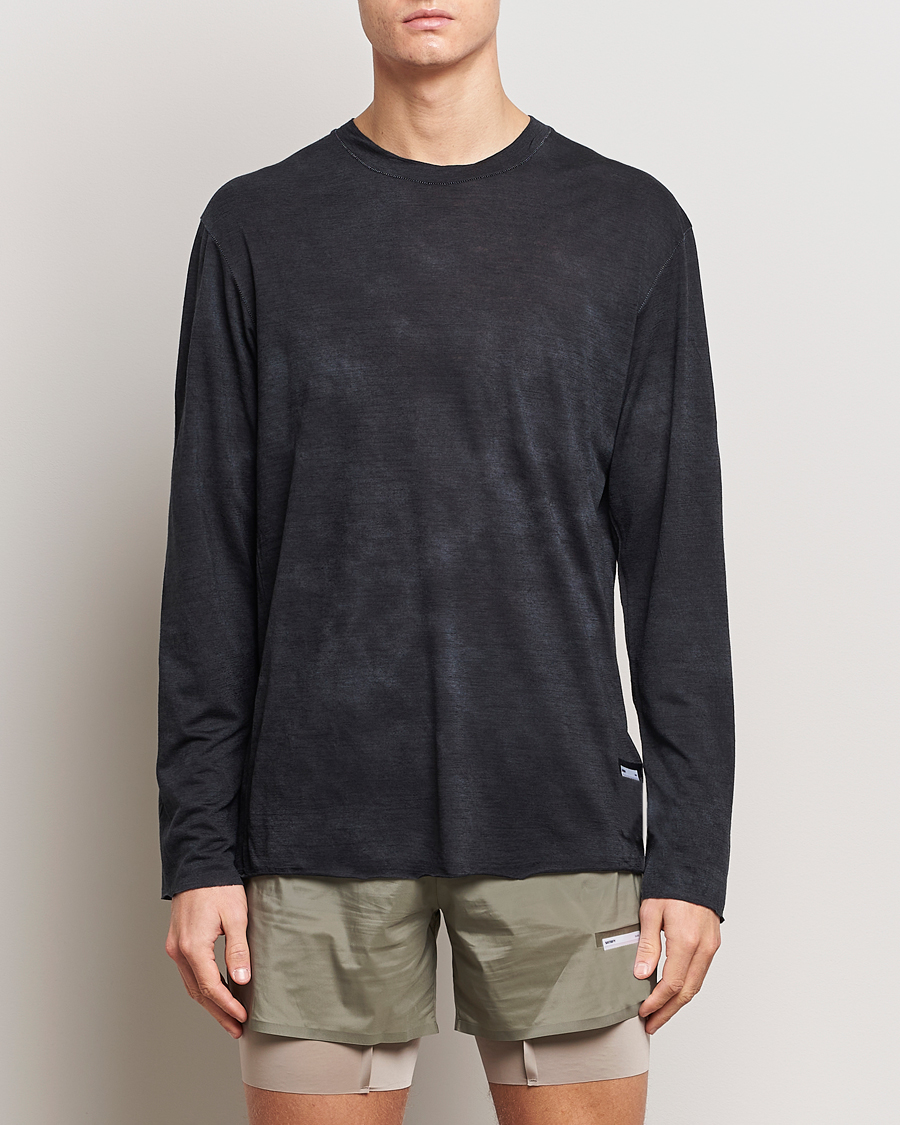 Hombres | Suéteres | Satisfy | CloudMerino Long Sleeve T-Shirt Batik Black
