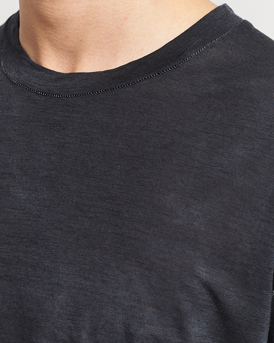 Hombres | Camisetas | Satisfy | CloudMerino Long Sleeve T-Shirt Batik Black