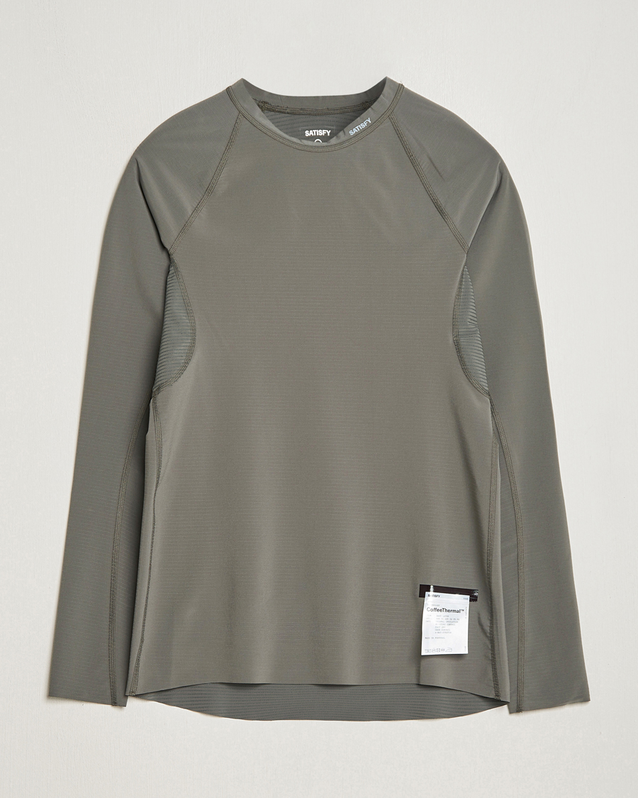 Hombres | Camisetas | Satisfy | CoffeeThermal Base Layer Dark Natural
