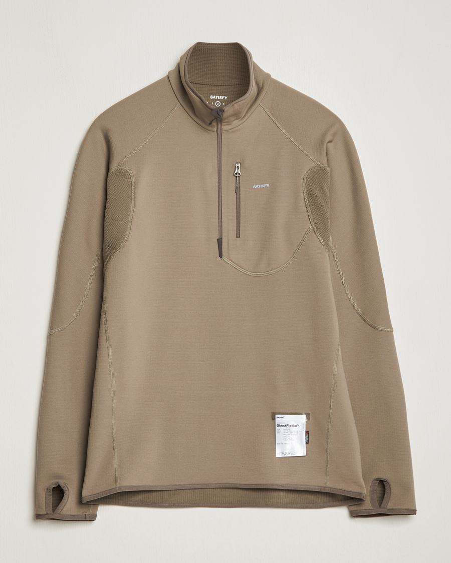 Hombres | Jerséis y prendas de punto | Satisfy | GhostFleece Half Zip Smoky Quartz