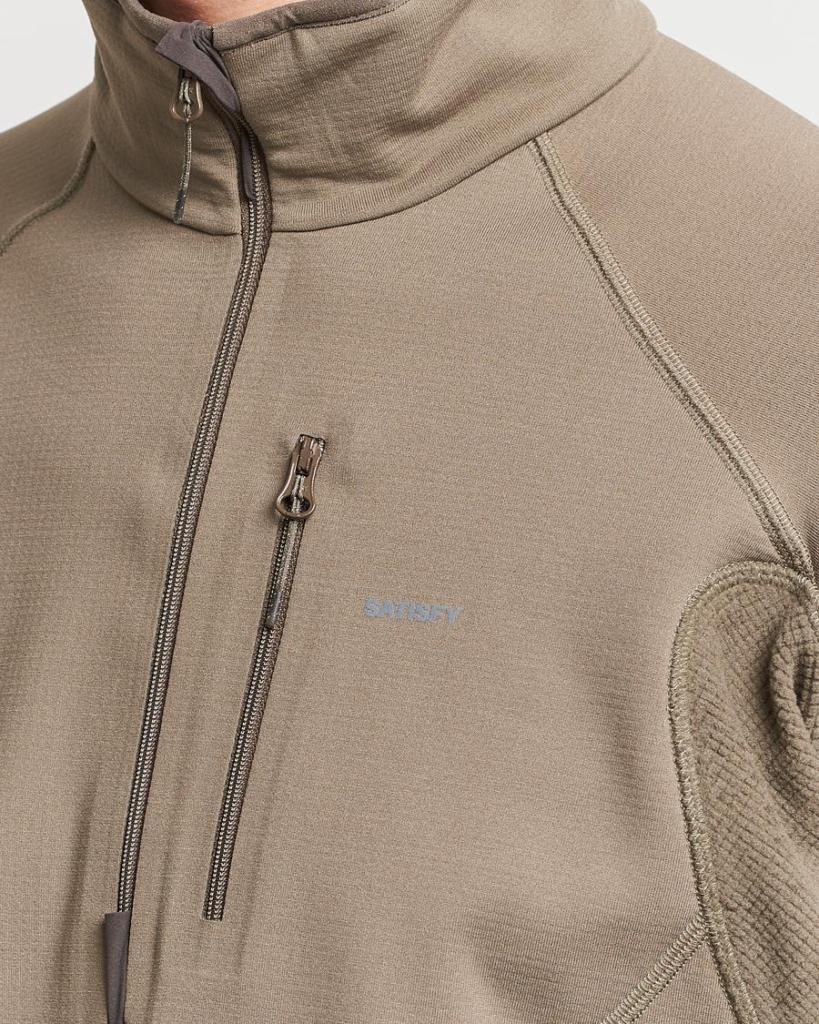Hombres | Jerséis y prendas de punto | Satisfy | GhostFleece Half Zip Smoky Quartz