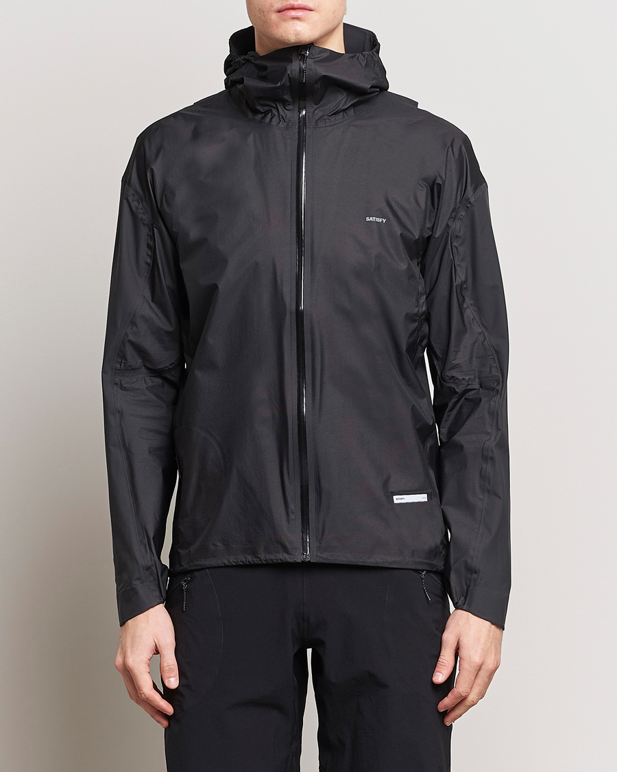 Hombres | Abrigos y chaquetas | Satisfy | Pertex 3L Fly Rain Jacket Black