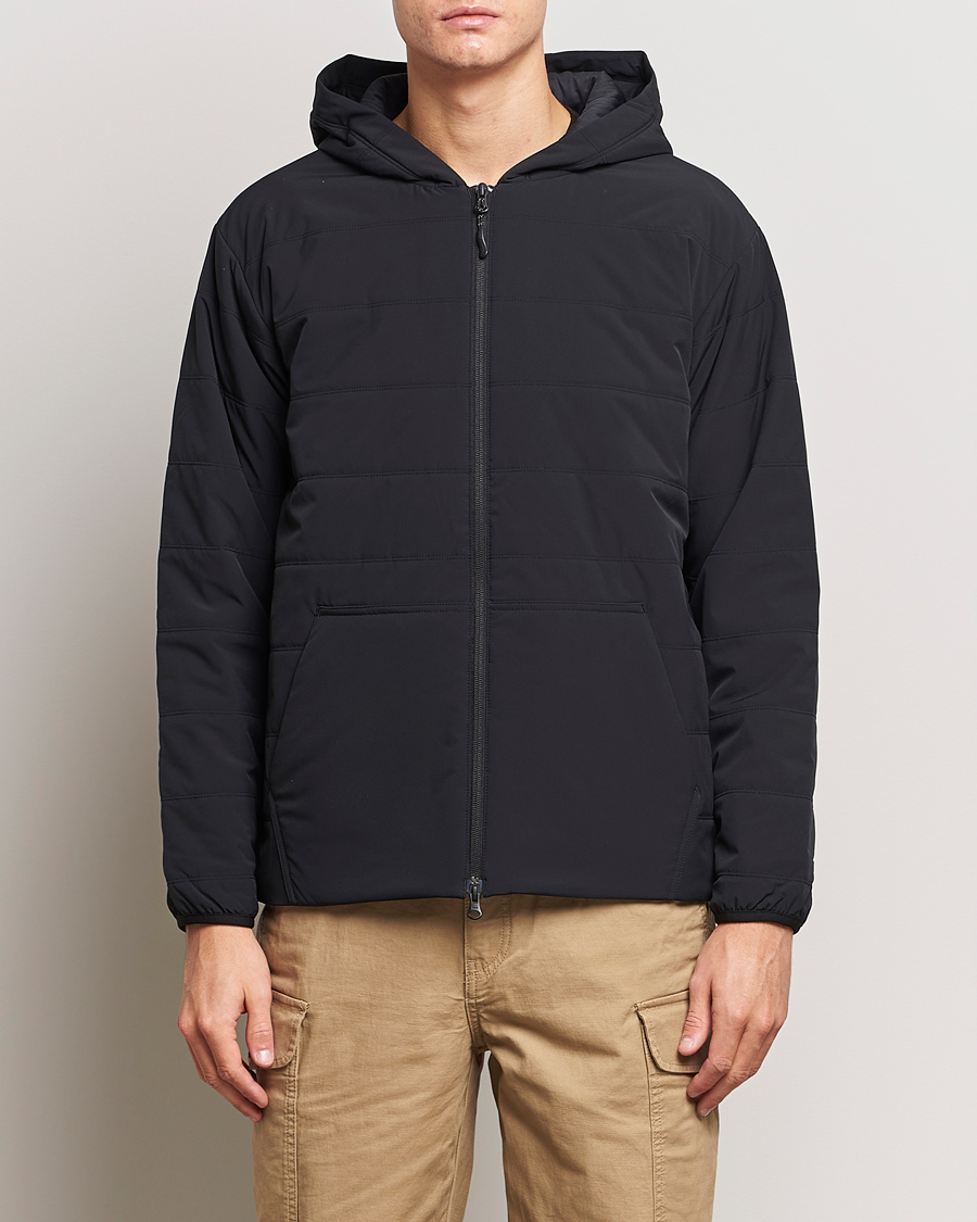 Hombres | Abrigos y chaquetas | Snow Peak | Flexible Insulated Zip Hoodie Black