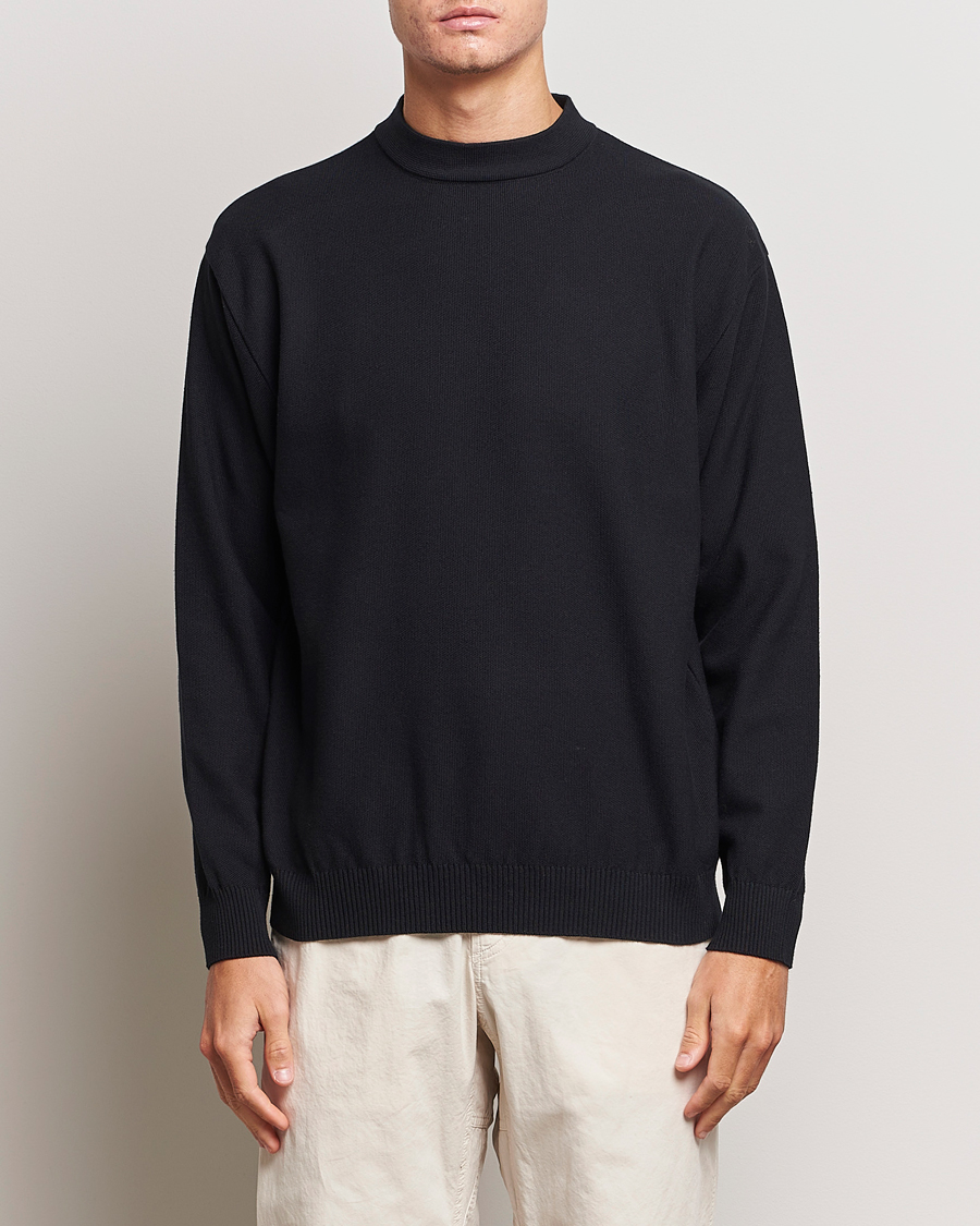 Hombres | Jerséis y prendas de punto | Snow Peak | Cotton Blend Pullover Black