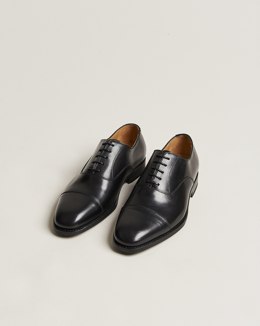 Hombres | Zapatos hechos a mano | Myrqvist | Äppelviken Oxford Black Calf