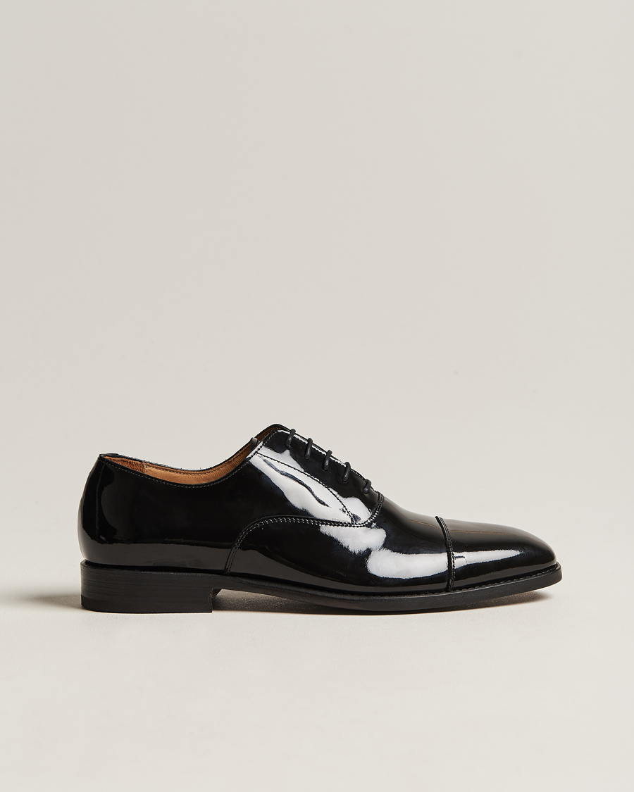 Hombres | Zapatos de charol | Myrqvist | Vinterviken Oxford Black Patent