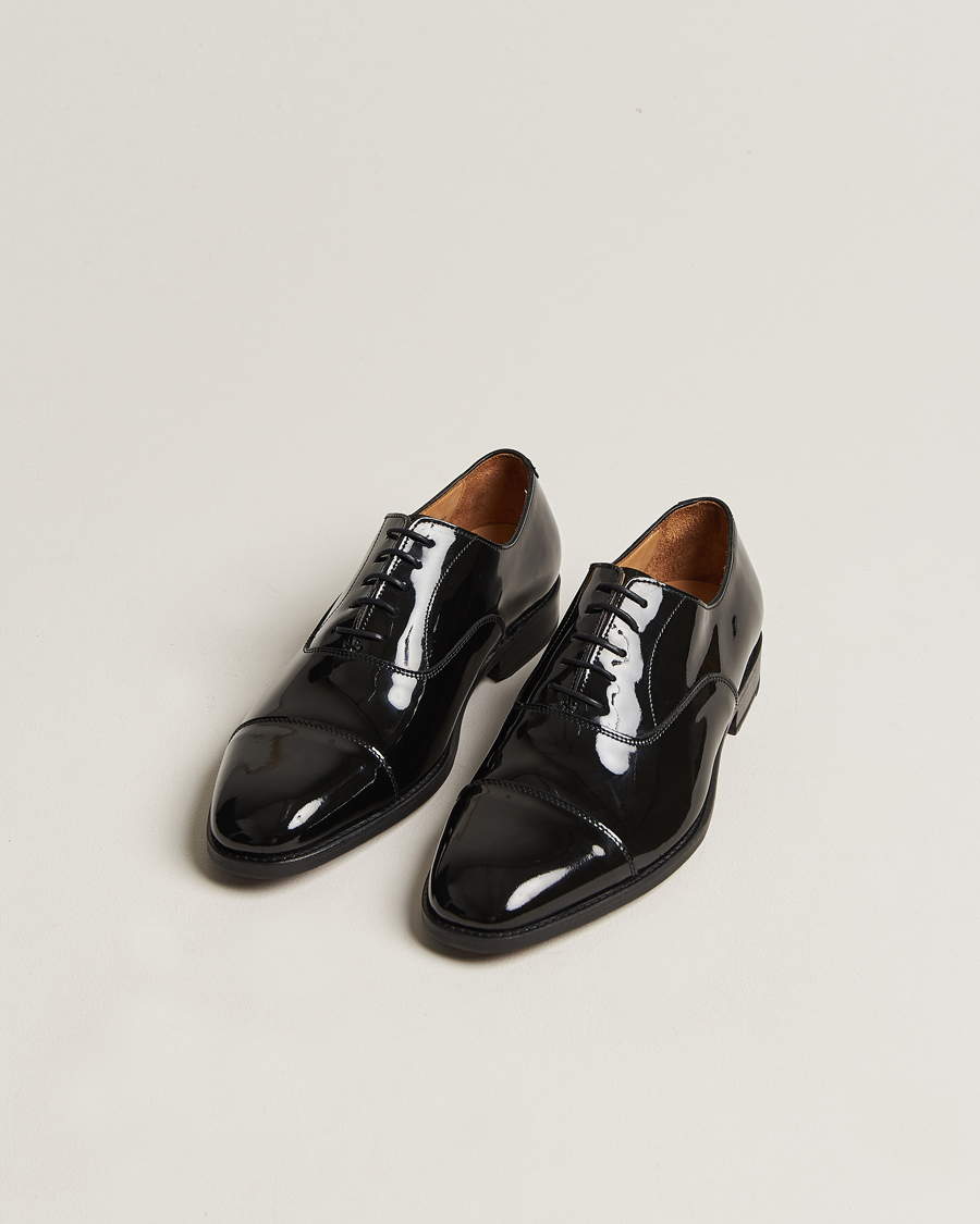 Hombres | Zapatos de charol | Myrqvist | Vinterviken Oxford Black Patent