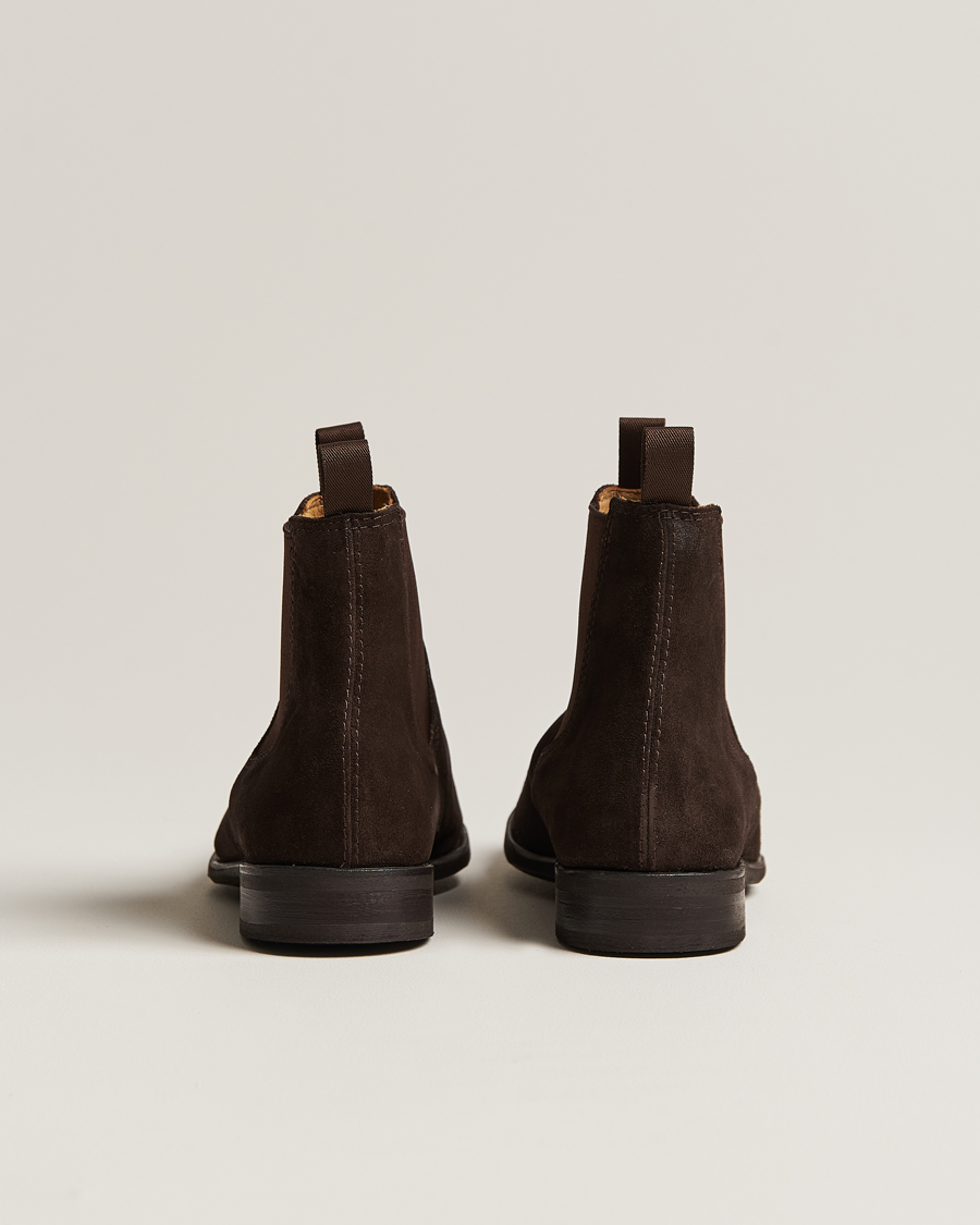 Hombres | Myrqvist Granhult Chelsea Boot Dark Brown Suede | Myrqvist | Granhult Chelsea Boot Dark Brown Suede