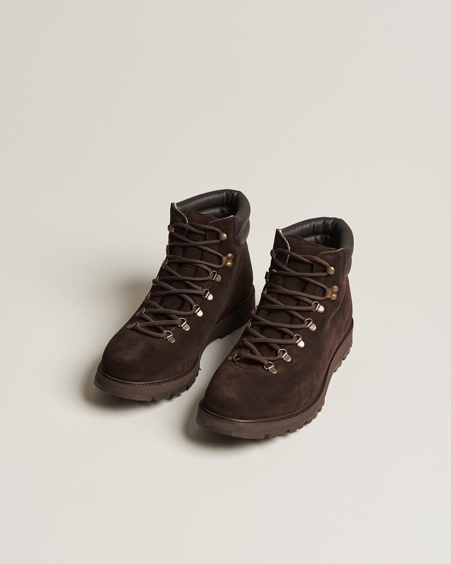 Hombres | Zapatos | Myrqvist | Duved II Laced Boot Dark Brown Suede