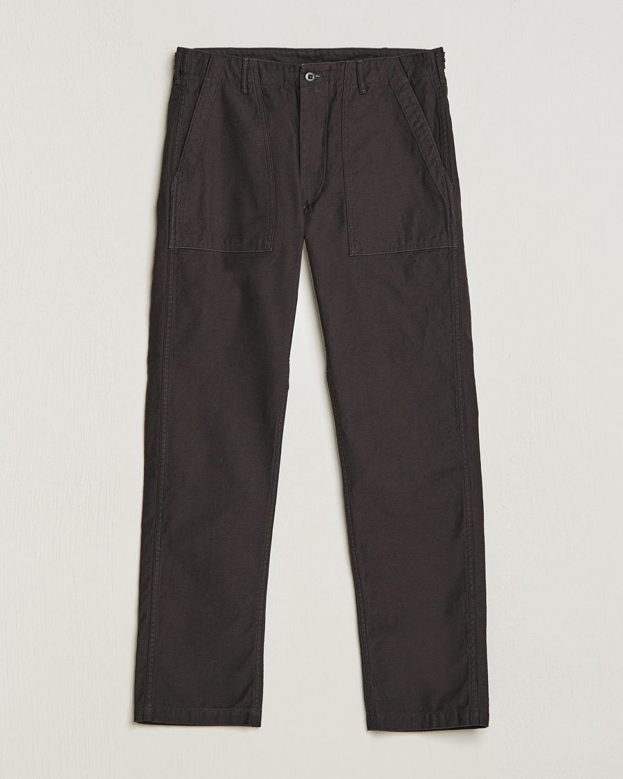 Hombres | Pantalones | orSlow | Slim Fit Original Sateen Fatigue Pants Black