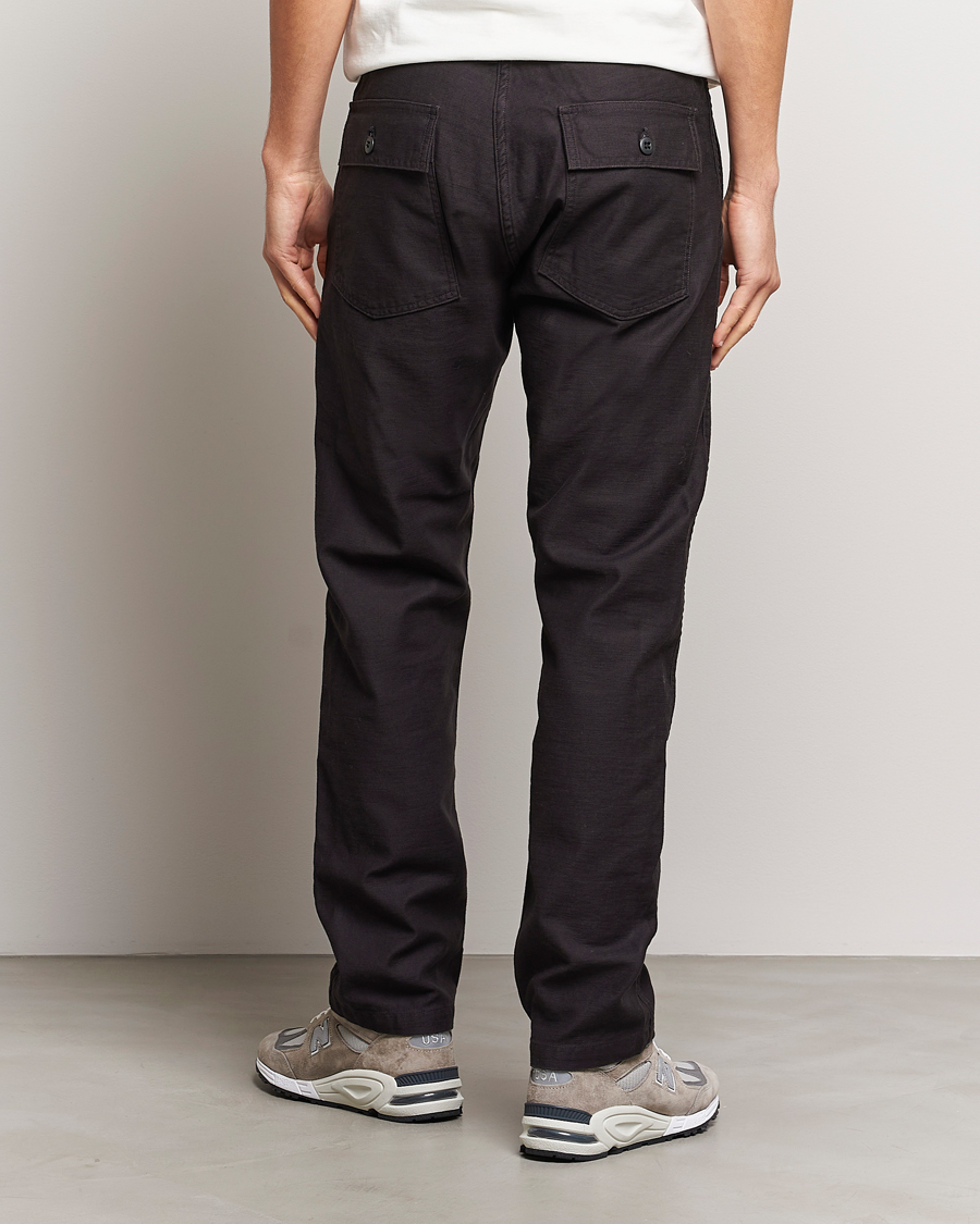 Hombres | Pantalones | orSlow | Slim Fit Original Sateen Fatigue Pants Black