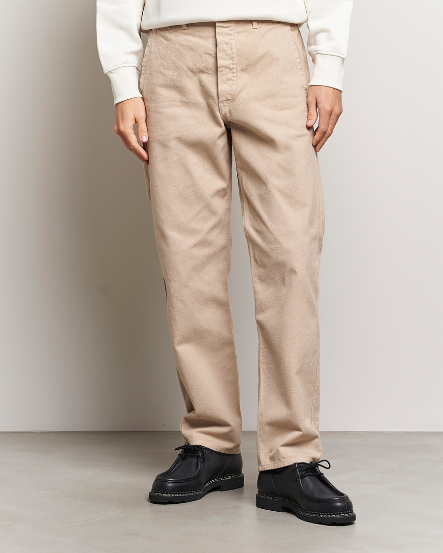 Hombres | Pantalones | orSlow | French Work Pants Beige