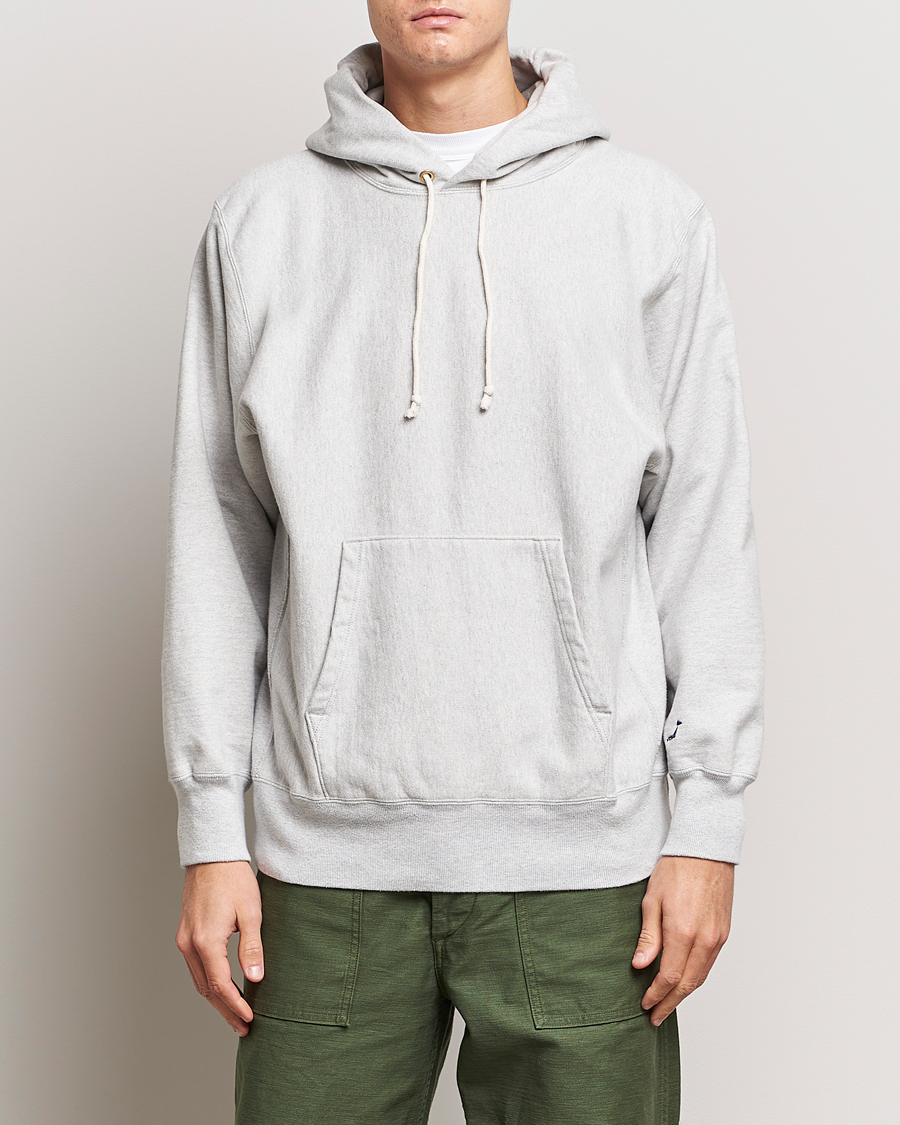 Hombres | Jerséis y prendas de punto | orSlow | Heavy Weight Vintage Hoodie Light Grey