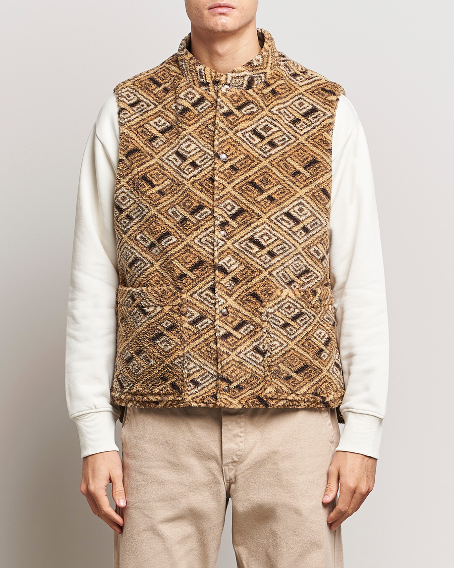 Hombres | Abrigos y chaquetas | orSlow | Reversible Kuba Vest Army Green