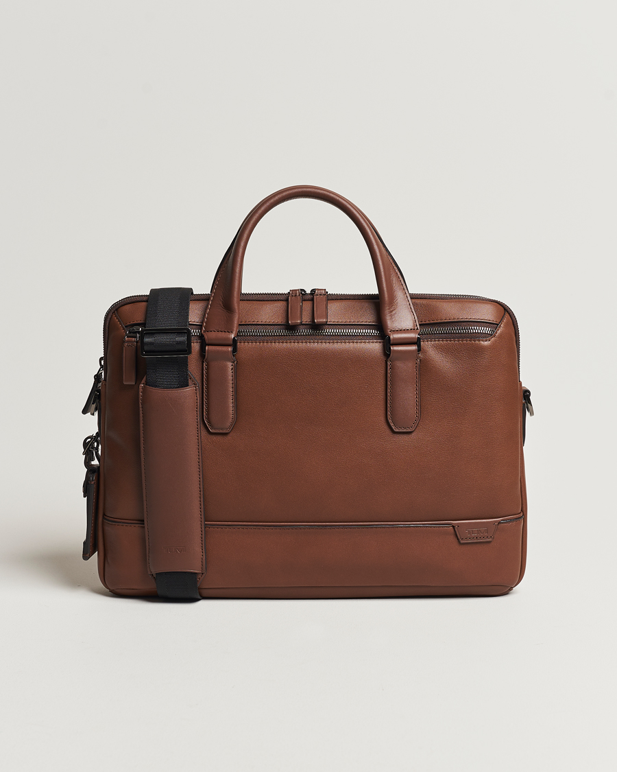 Hombres | Bolsos | TUMI | Harrison Sycamore Slim Leather Brief Cognac