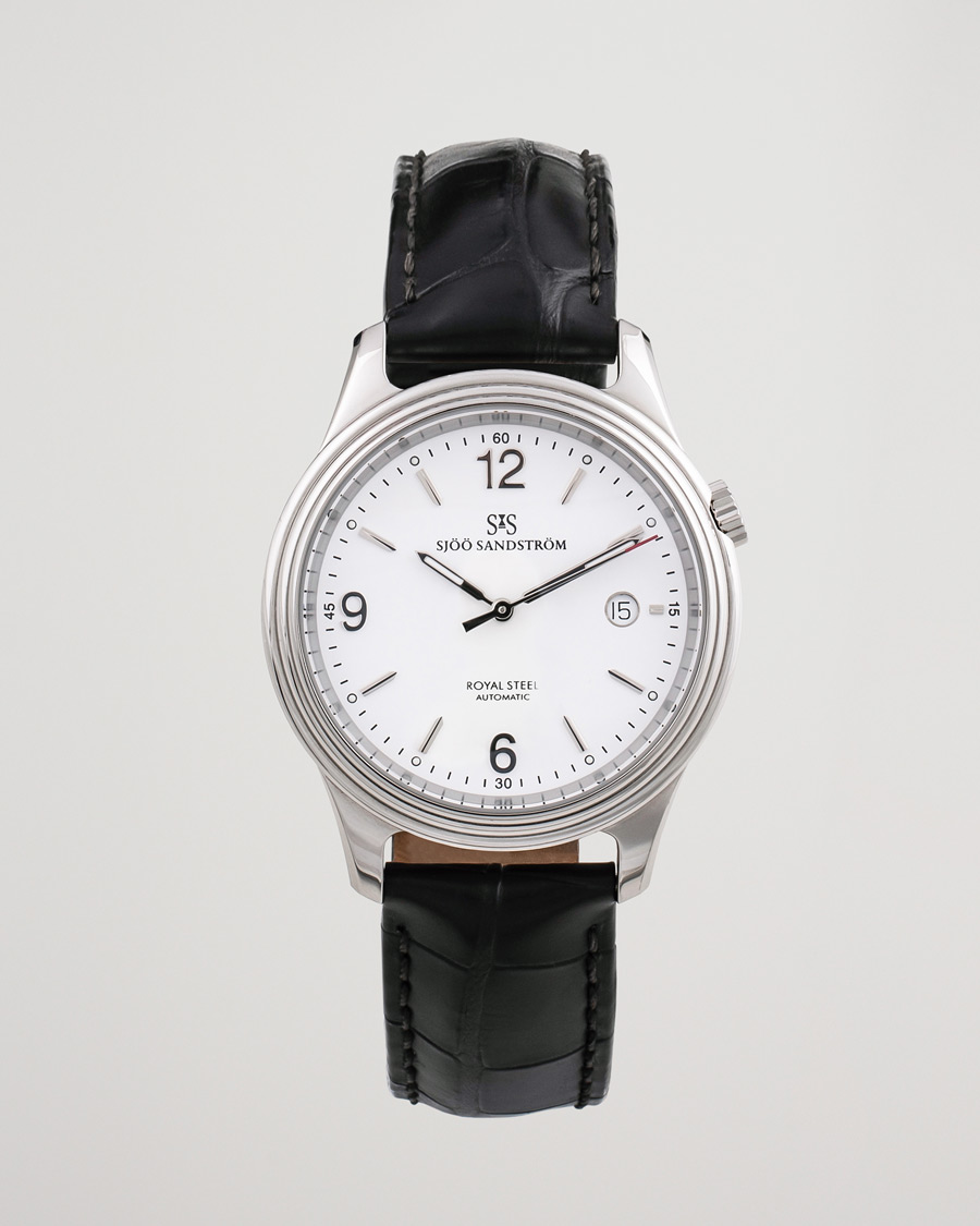 Hombres | Sjöö Sandström Pre-Owned Royal Steel Classic 41mm SS-1841-1 Steel White | Sjöö Sandström Pre-Owned | Royal Steel Classic 41mm SS-1841-1 Steel White