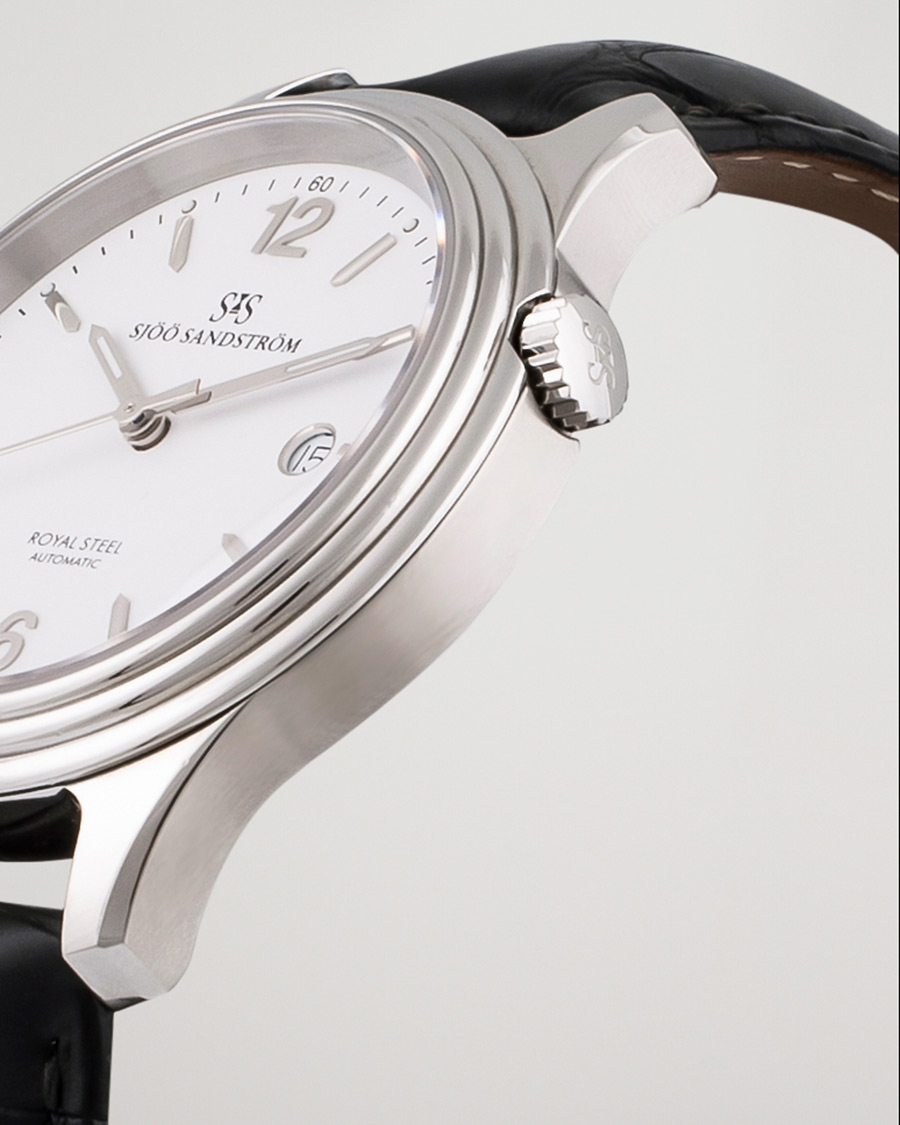 Hombres | Sjöö Sandström Pre-Owned Royal Steel Classic 41mm SS-1841-1 Steel White | Sjöö Sandström Pre-Owned | Royal Steel Classic 41mm SS-1841-1 Steel White