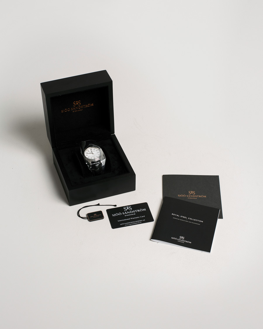 Hombres | Sjöö Sandström Pre-Owned Royal Steel Classic 41mm SS-1841-1 Steel White | Sjöö Sandström Pre-Owned | Royal Steel Classic 41mm SS-1841-1 Steel White