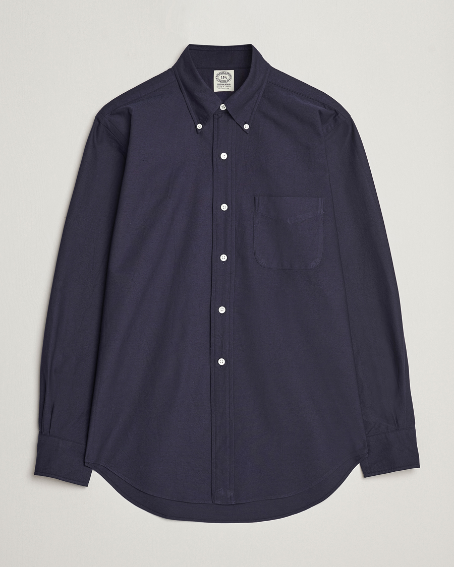 Hombres | Camisas | Kamakura Shirts | Vintage Ivy Oxford Button Down Shirt Navy