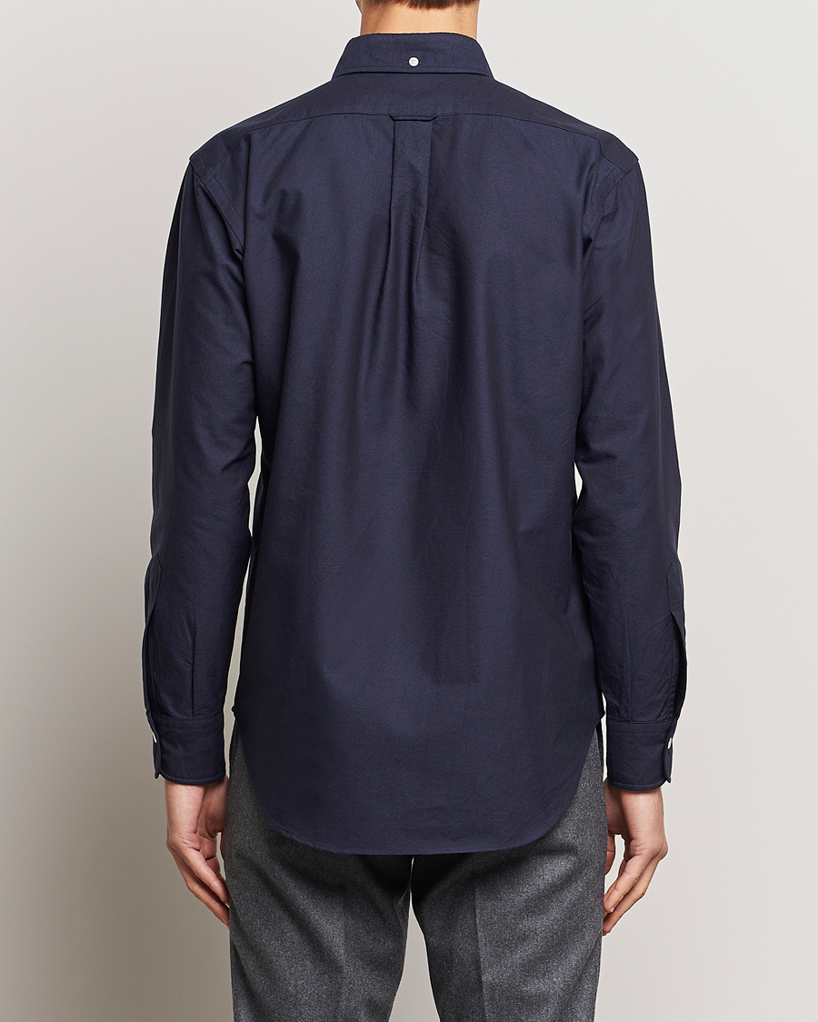 Hombres | Camisas | Kamakura Shirts | Vintage Ivy Oxford Button Down Shirt Navy