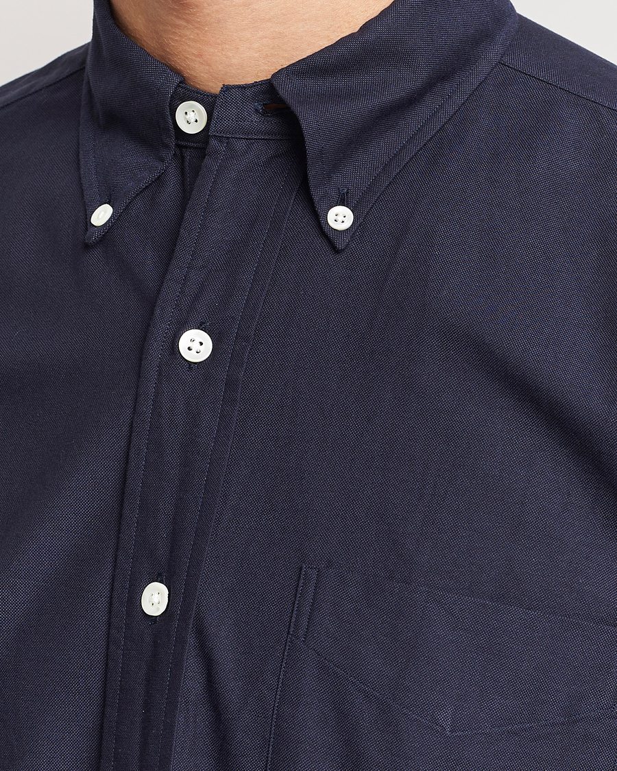 Hombres | Camisas | Kamakura Shirts | Vintage Ivy Oxford Button Down Shirt Navy