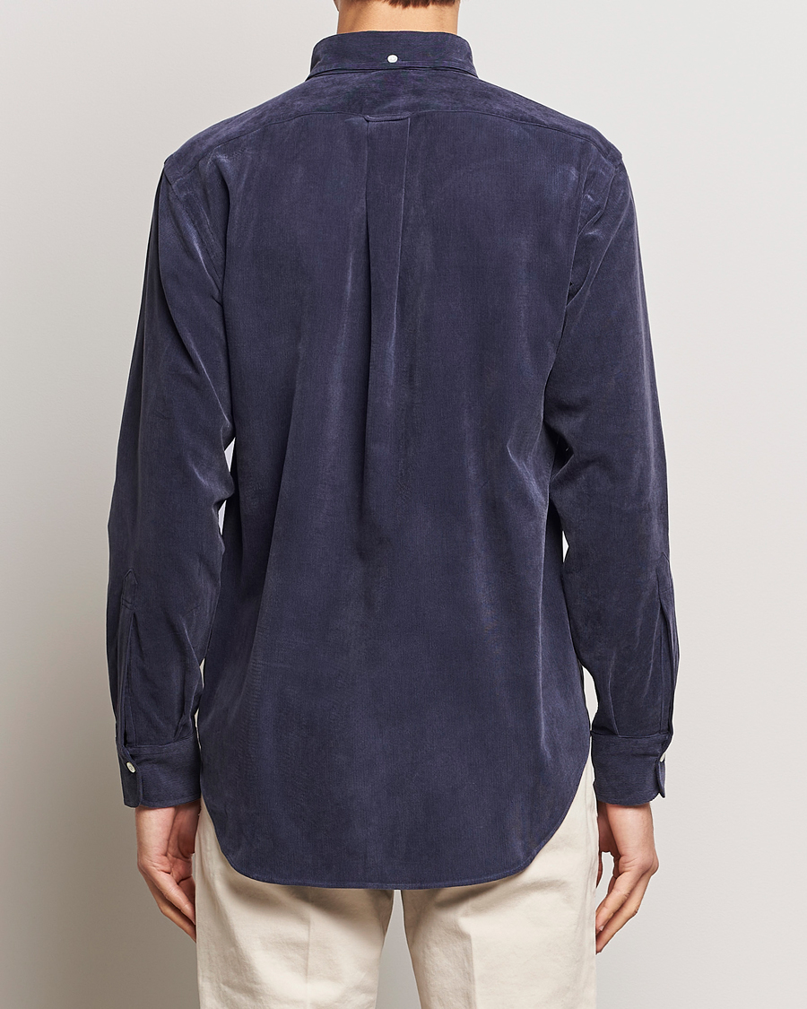 Hombres | Camisas | Kamakura Shirts | Vintage Ivy Japanese Corduroy Shirt Navy