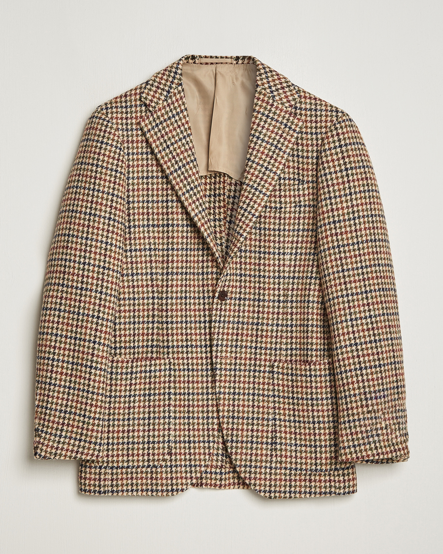 Hombres | Blazers | Beams F | Harris Tweed Gunclub Check Blazer Brown