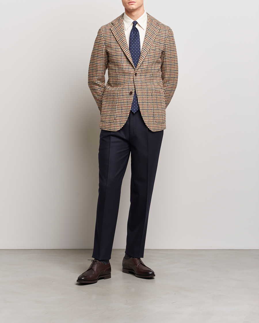 Hombres | Blazers | Beams F | Harris Tweed Gunclub Check Blazer Brown