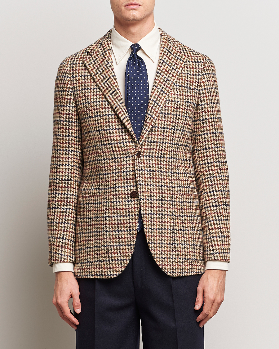 Hombres | Blazers | Beams F | Harris Tweed Gunclub Check Blazer Brown