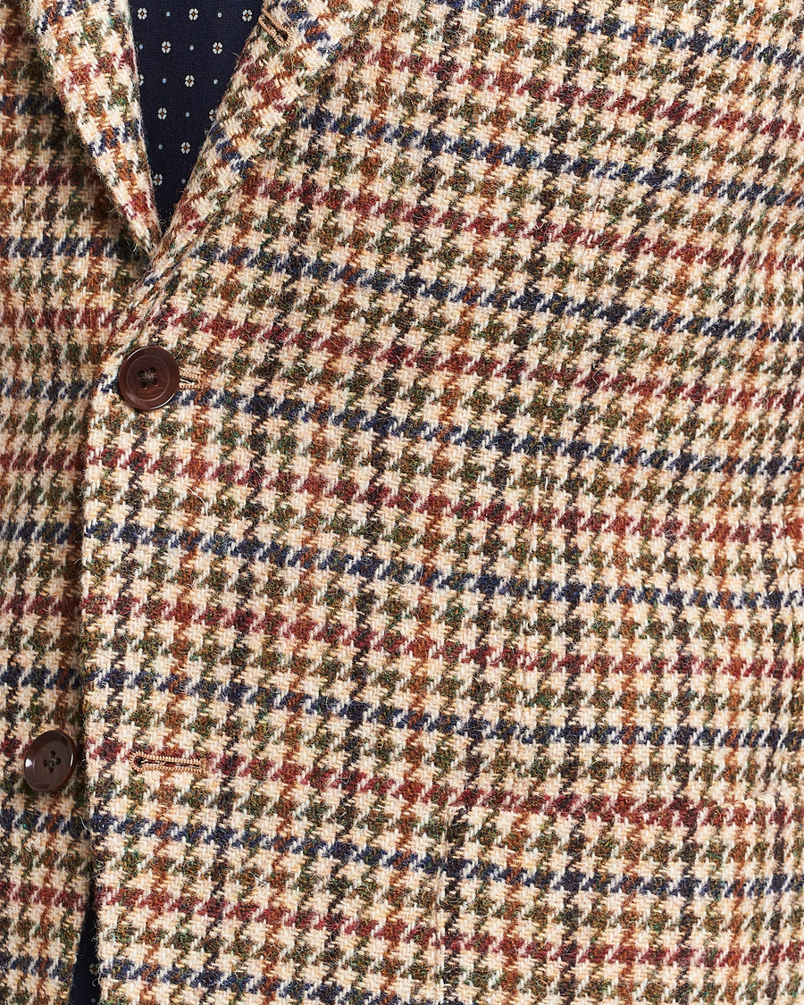 Hombres | Blazers | Beams F | Harris Tweed Gunclub Check Blazer Brown