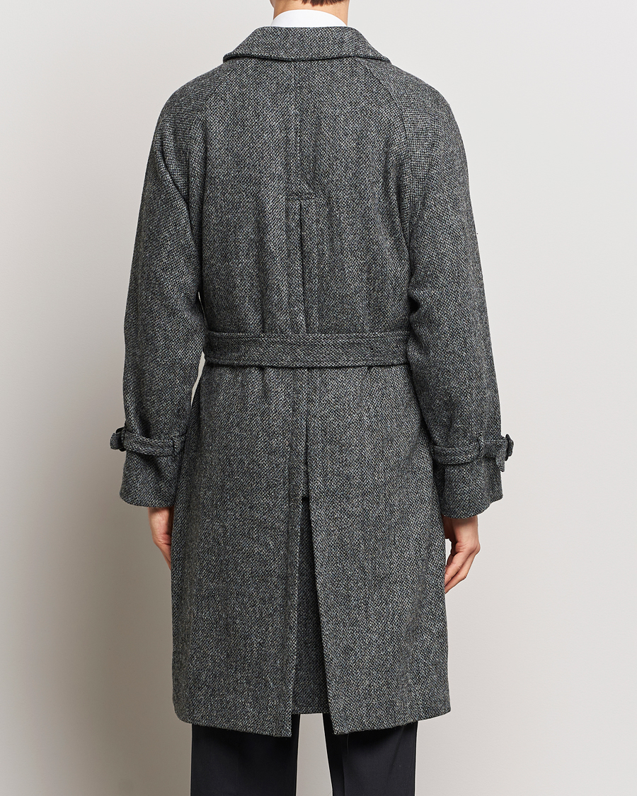 Hombres | Abrigos y chaquetas | Beams F | Harris Tweed Raglan Coat Dark Grey