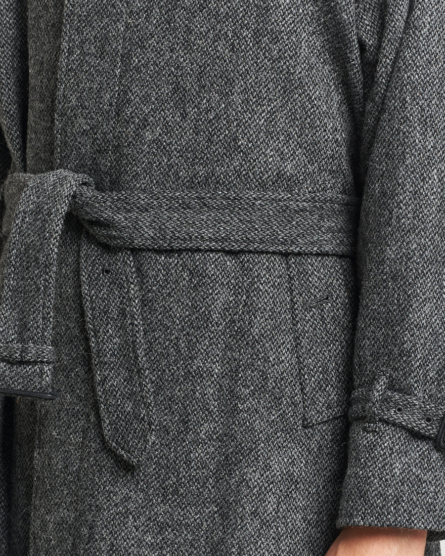 Hombres | Abrigos y chaquetas | Beams F | Harris Tweed Raglan Coat Dark Grey