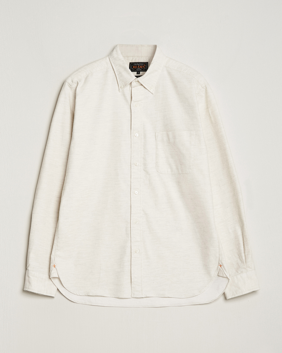 Hombres | Camisas | BEAMS PLUS | Flannel Button Down Shirt Off White