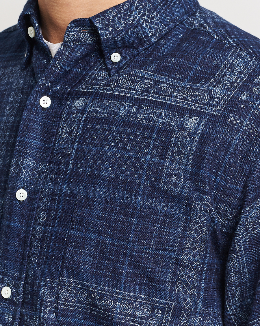 Hombres | Camisas | BEAMS PLUS | Patchwork Button Down Shirt Indigo