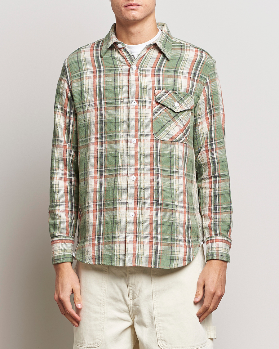 Hombres | Camisas | BEAMS PLUS | Dobby Guide Overshirt Pale Green