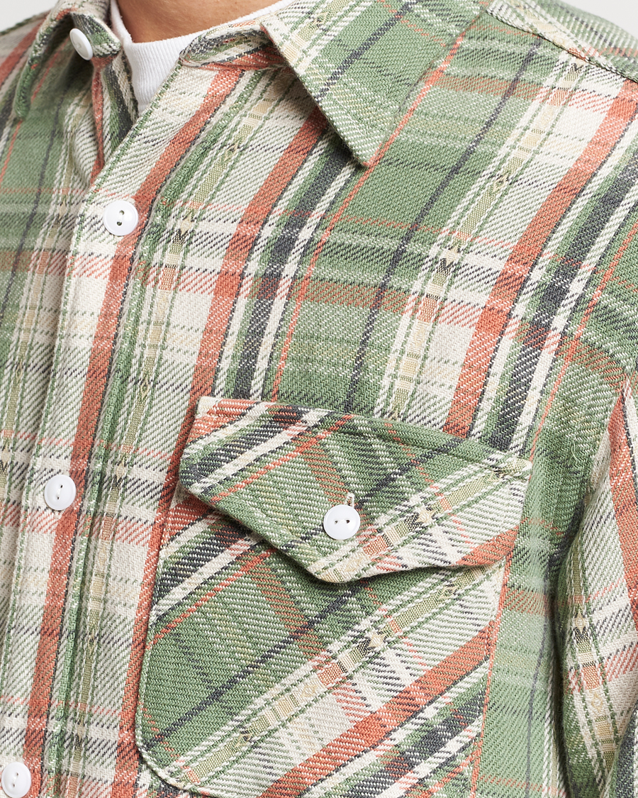 Hombres | Camisas | BEAMS PLUS | Dobby Guide Overshirt Pale Green