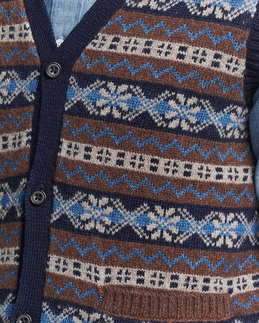 Hombres | Jerséis y prendas de punto | BEAMS PLUS | Fairisle Knit Vest Brown