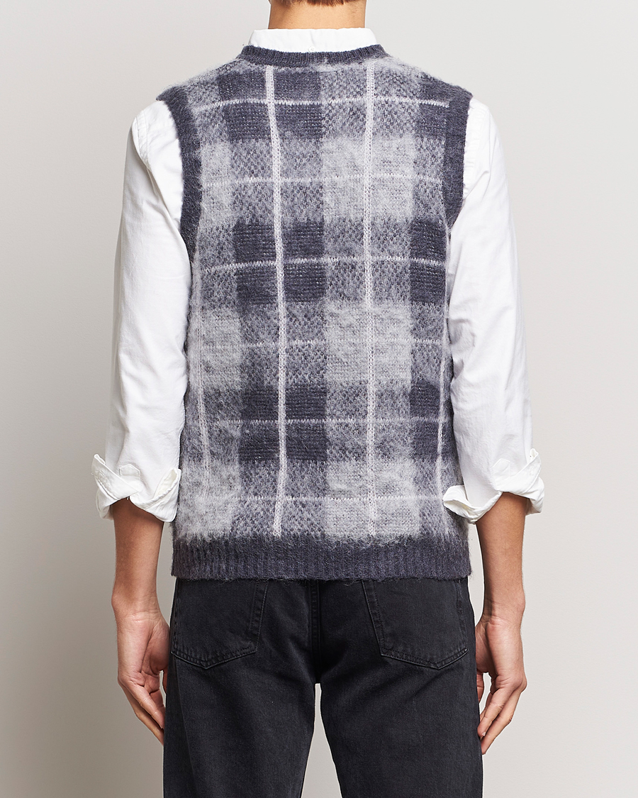 Hombres | Jerséis y prendas de punto | BEAMS PLUS | Check Mohair Vest Grey